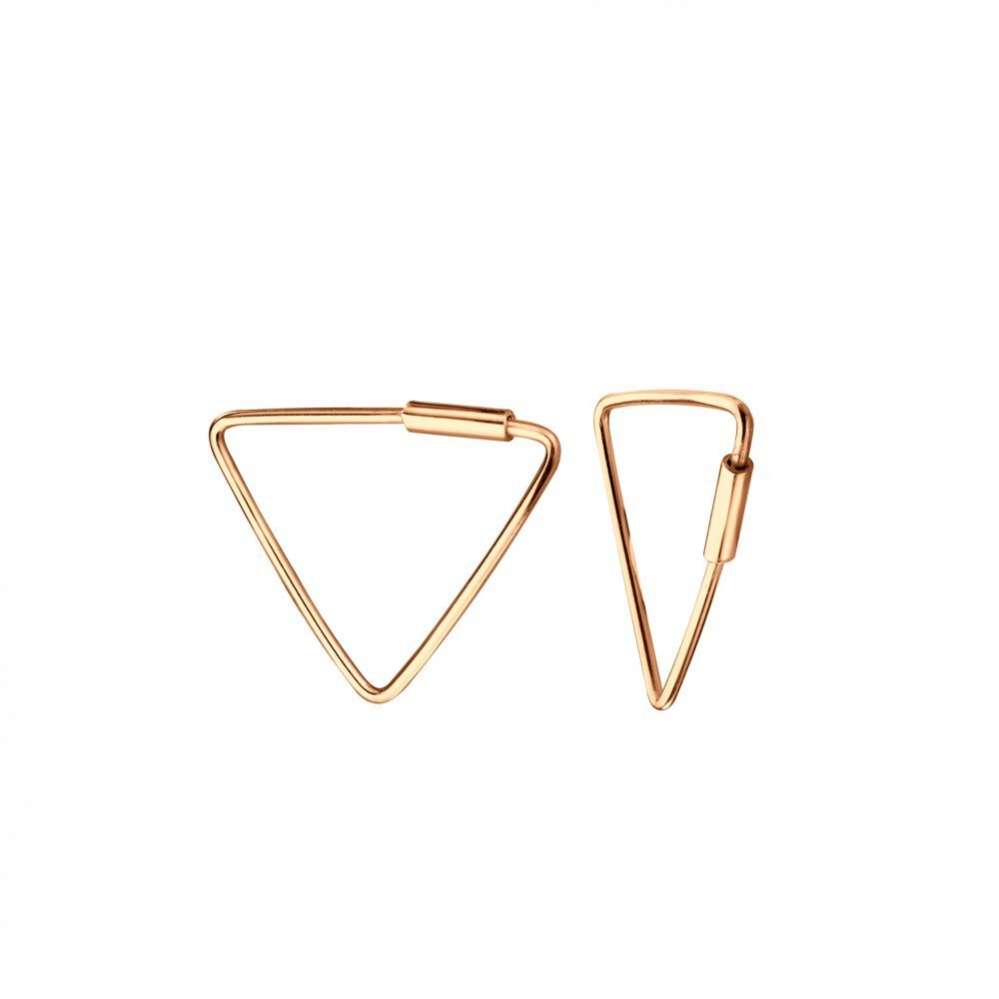 16 mm Silver Triangle Hoops