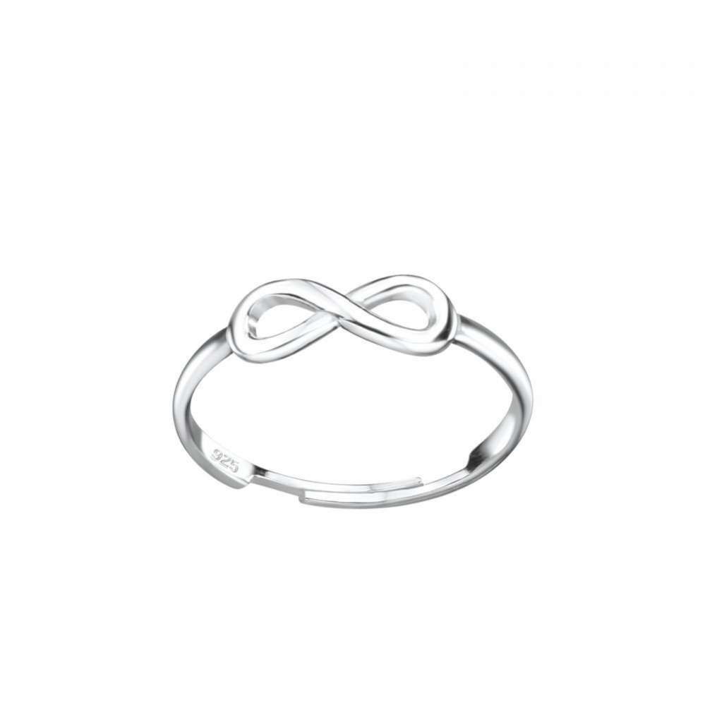 Silver Infinity Adjustable Toe Ring-0