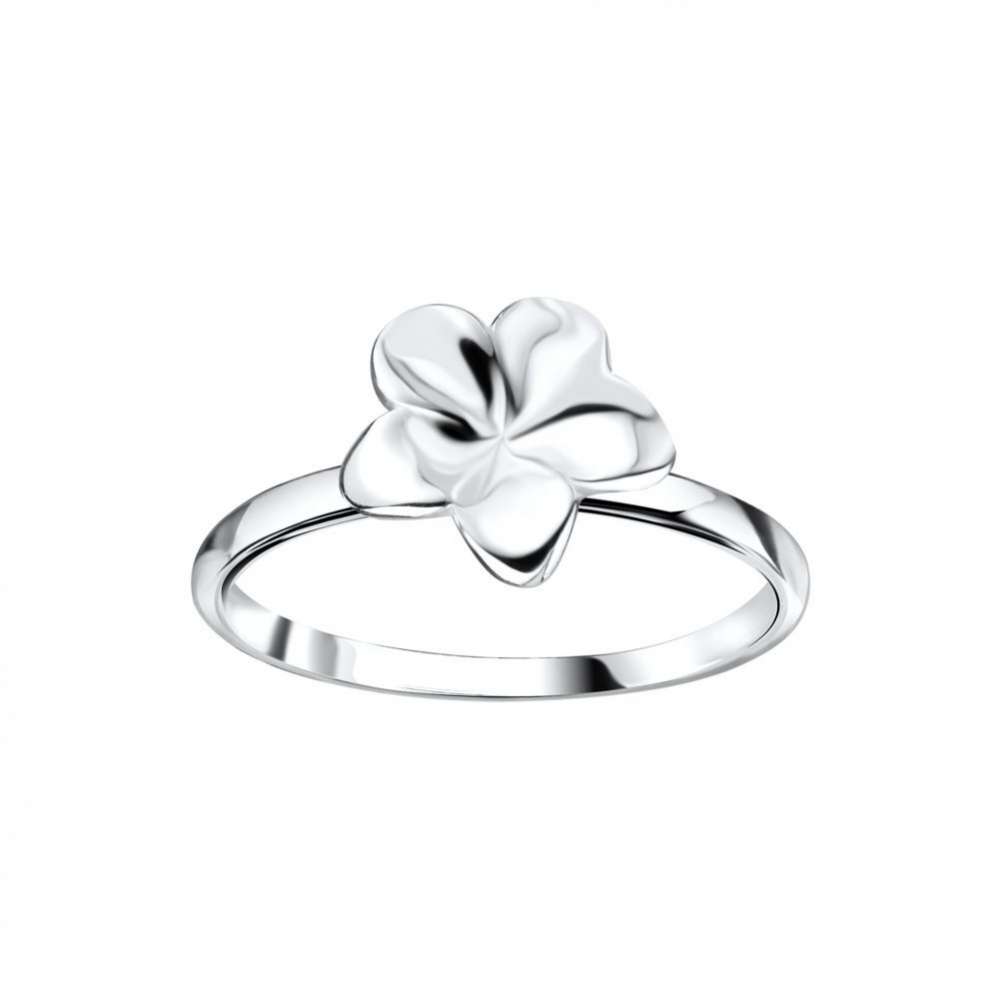 10 mm Silver Flower Ring-0