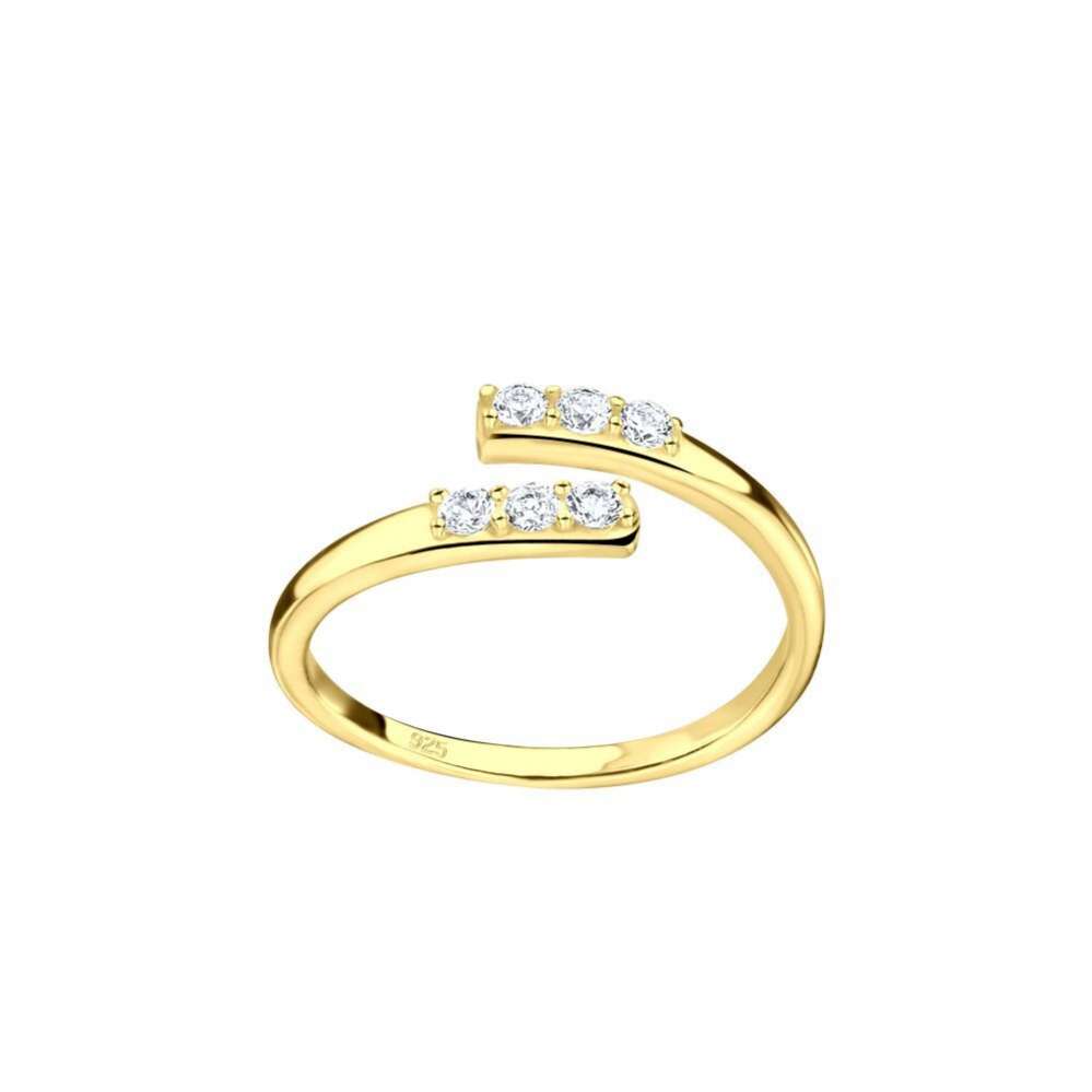 14k Gold Plated Silver Opened Toe Ring-0