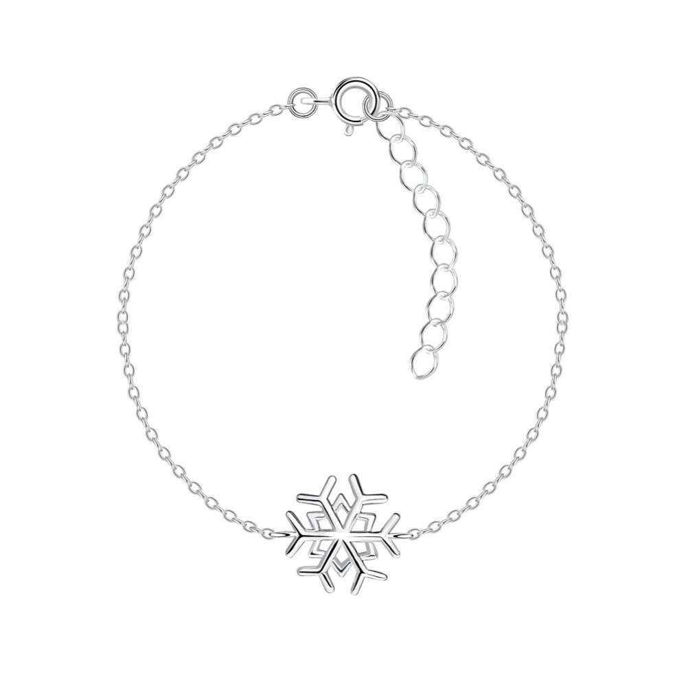 Silver Snowflake Bracelet-0