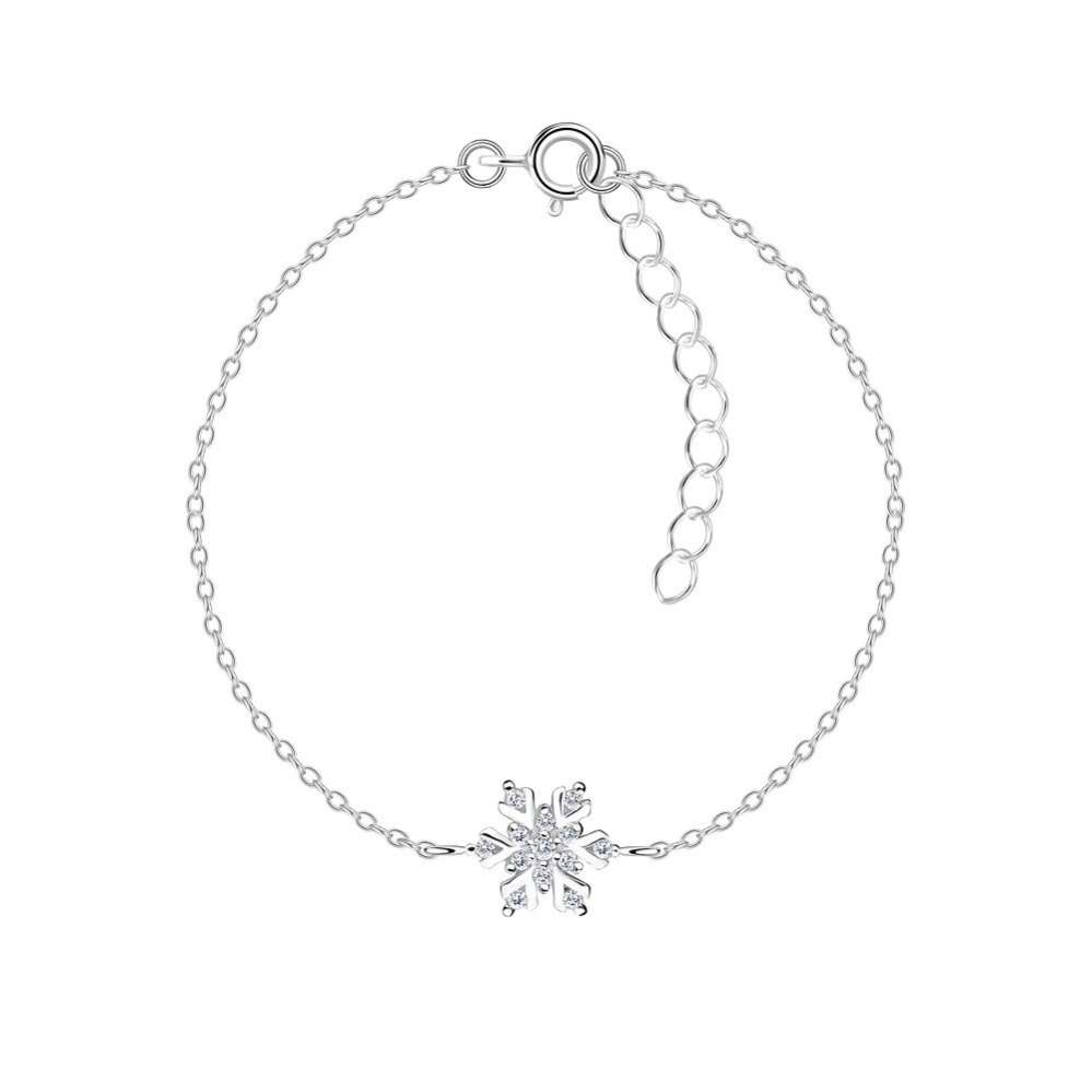 Silver Snowflake Bracelet-0