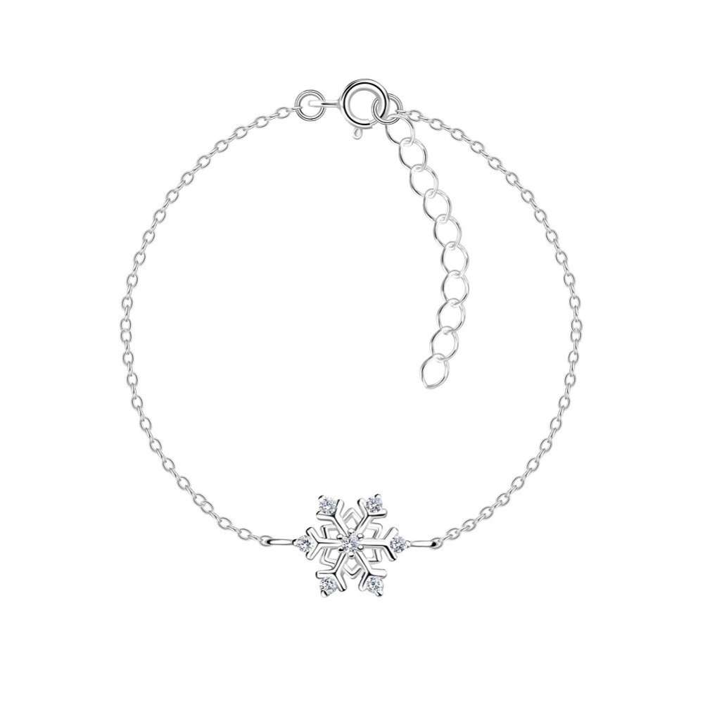 Silver Snowflake Bracelet-0