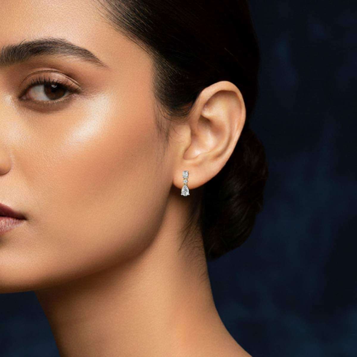 Diamond Gaze Drop Earrings-3
