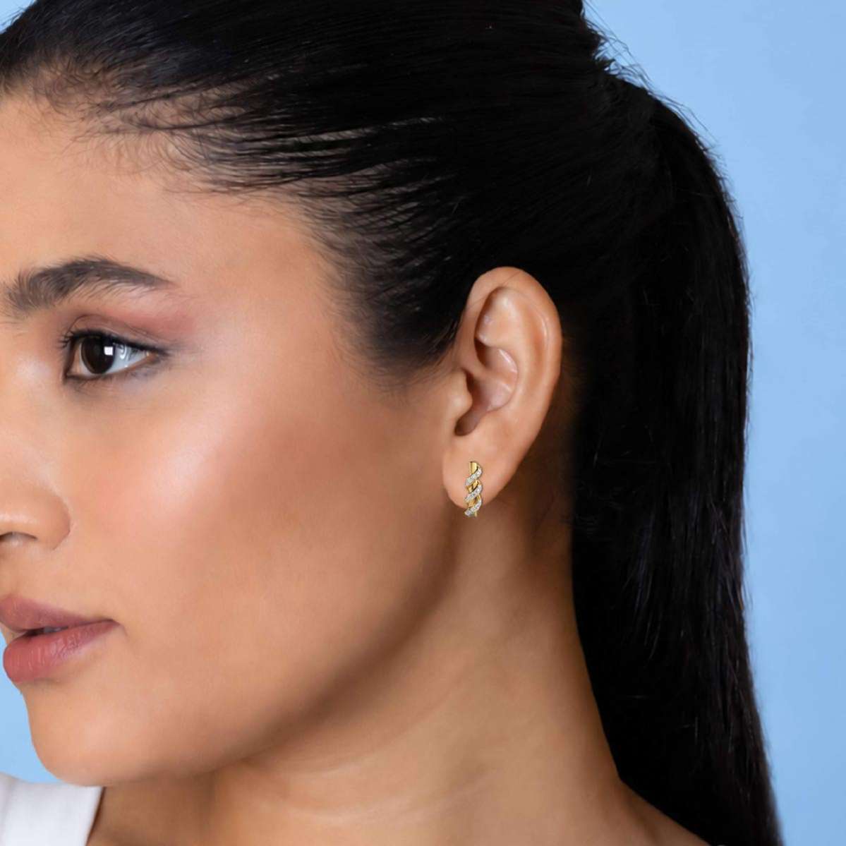 Twist Diamond Encrusted Studs-4