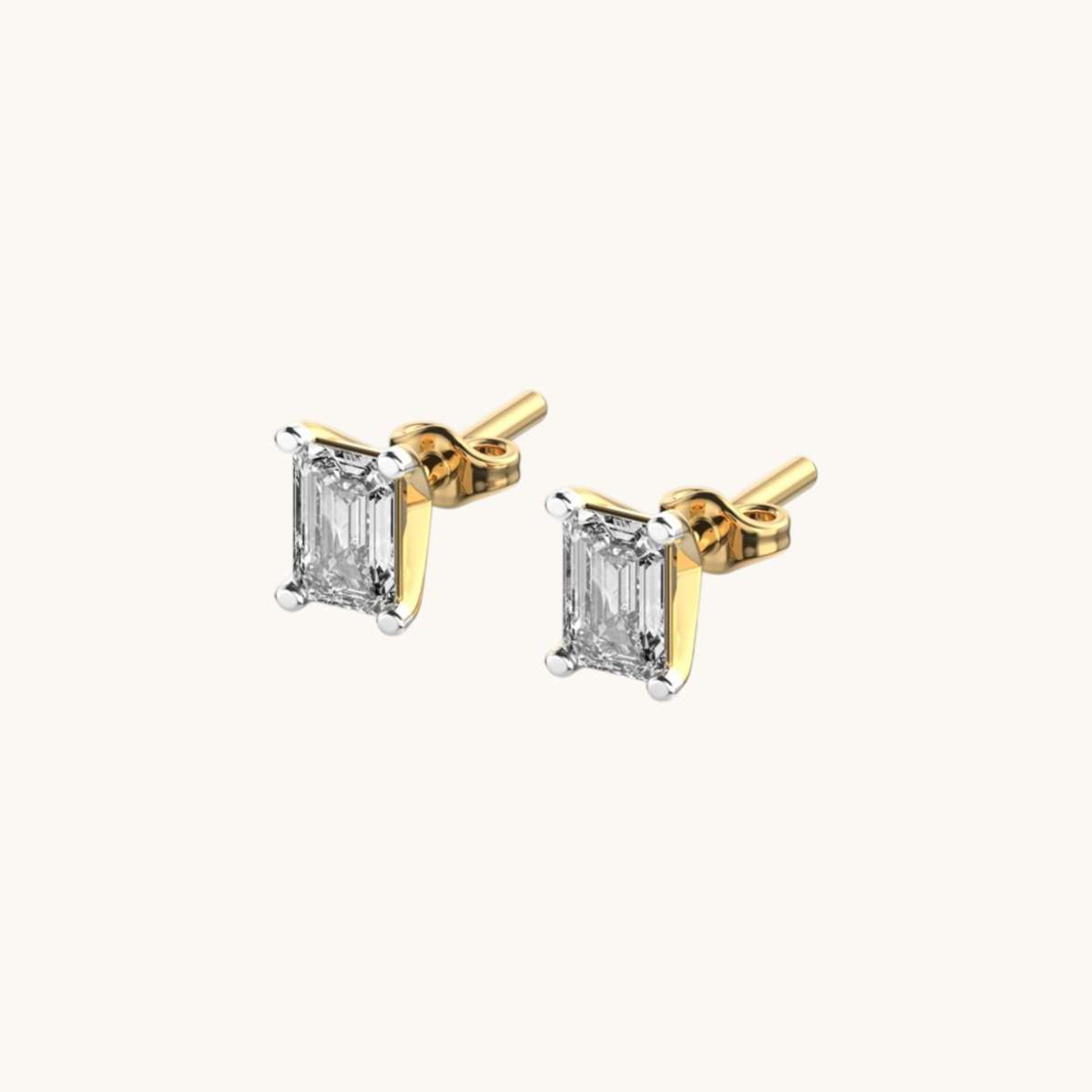 Hannah Emerald Elegance Diamond Ear Studs-1