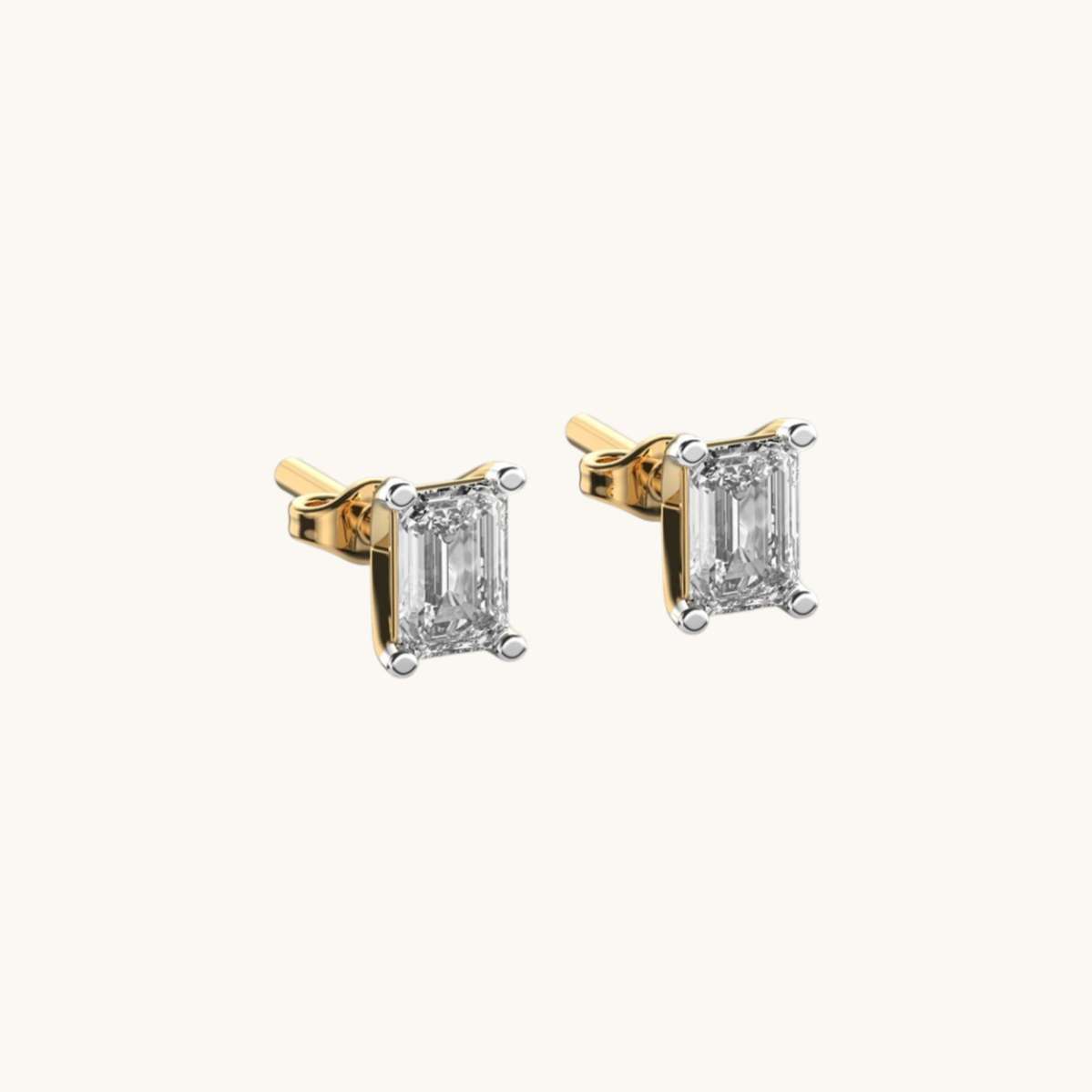 Hannah Emerald Elegance Diamond Ear Studs-2