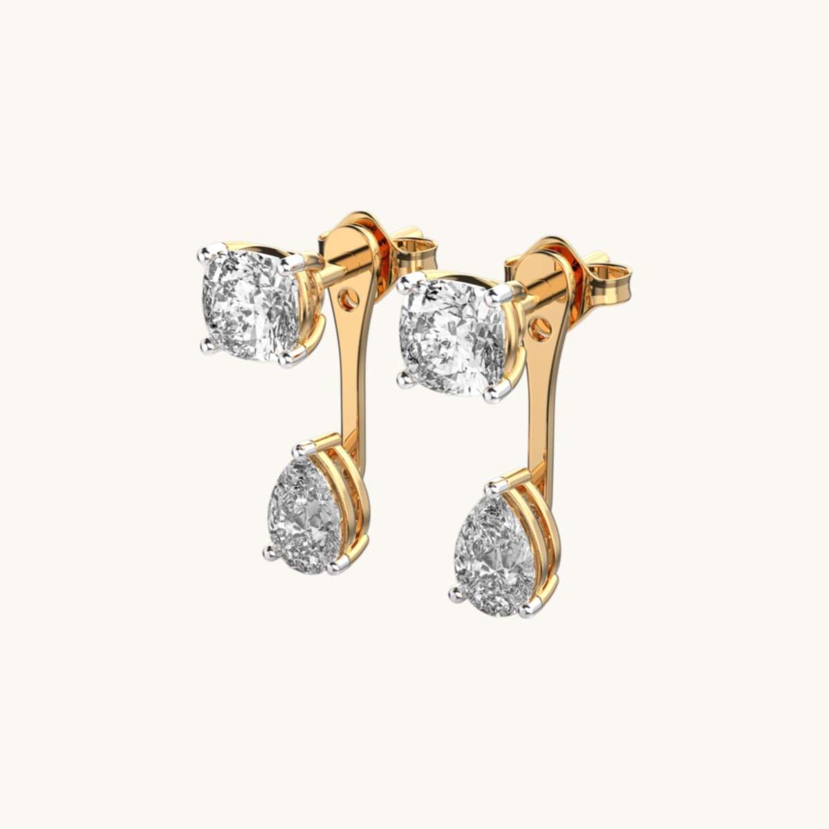 Cascade Droplets Diamond Earrings-1