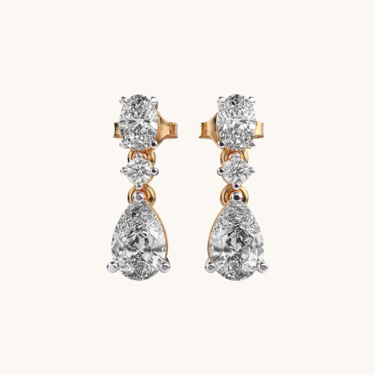 Diamond Gaze Drop Earrings-0