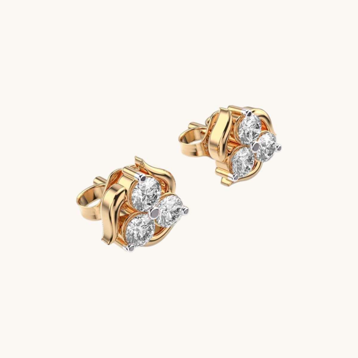Blooming Diamond Earrings-2