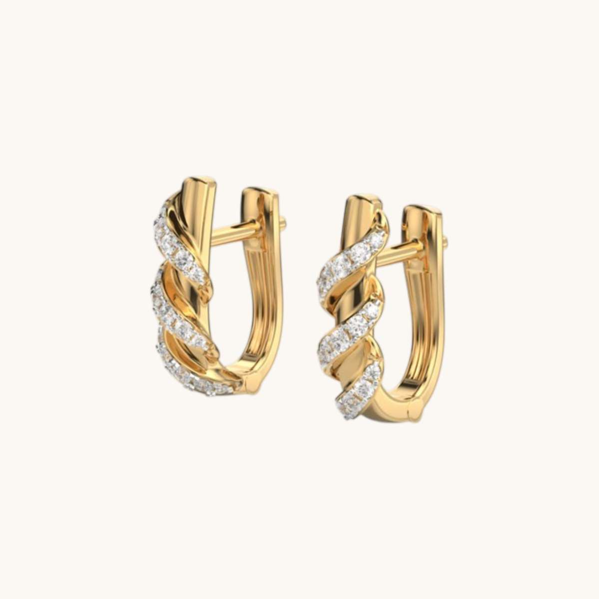 Twist Diamond Encrusted Studs-0
