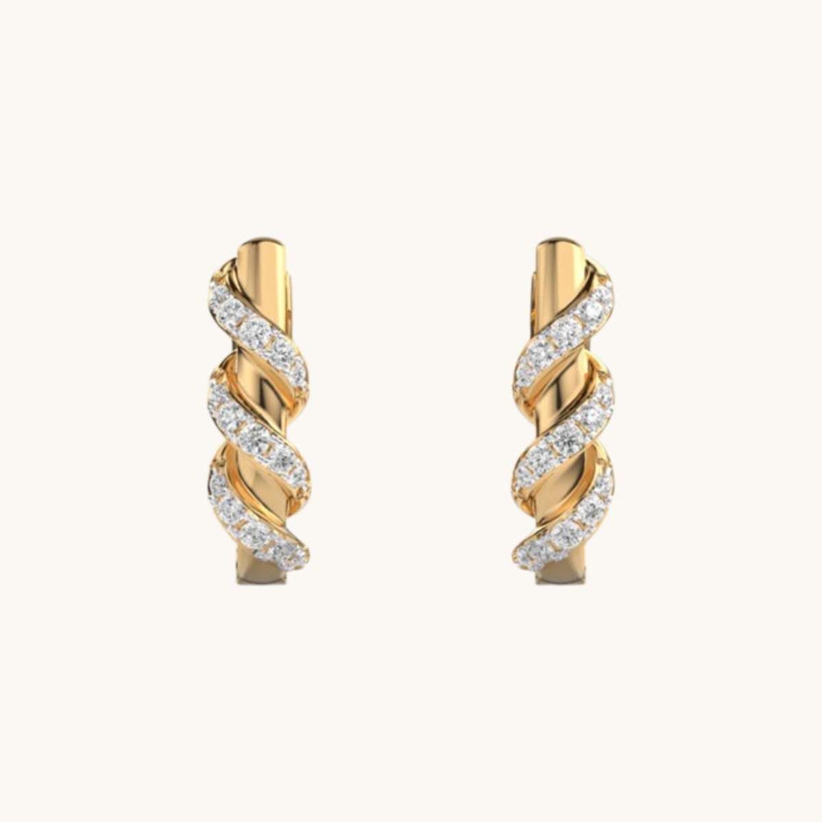 Twist Diamond Encrusted Studs-2