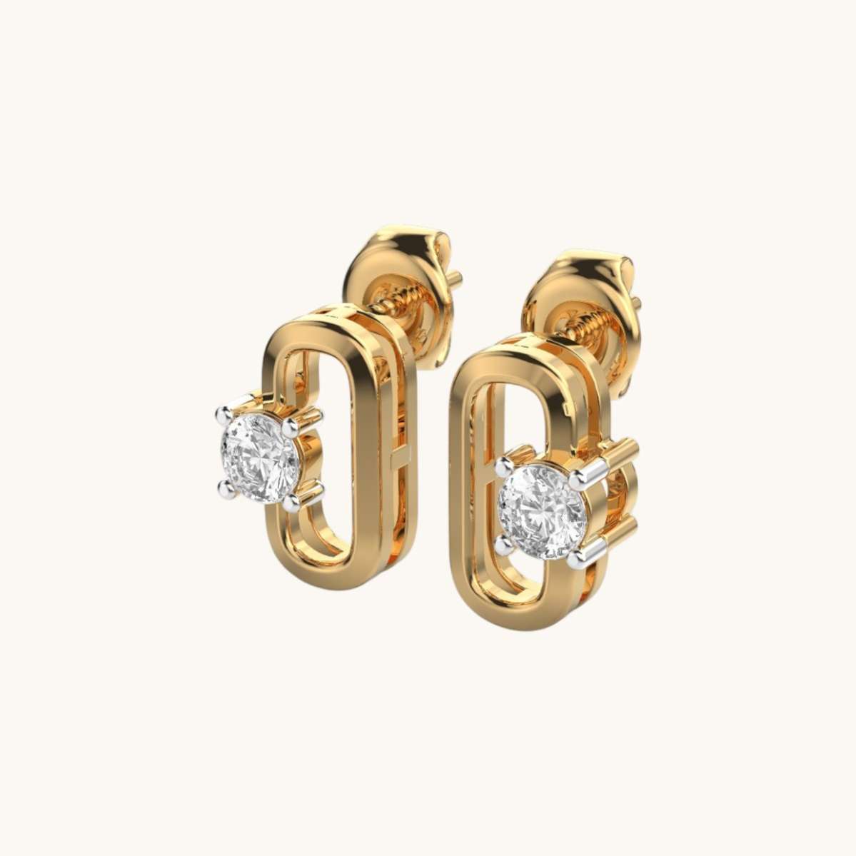 Glow Twinkle Diamond Ear Studs-1
