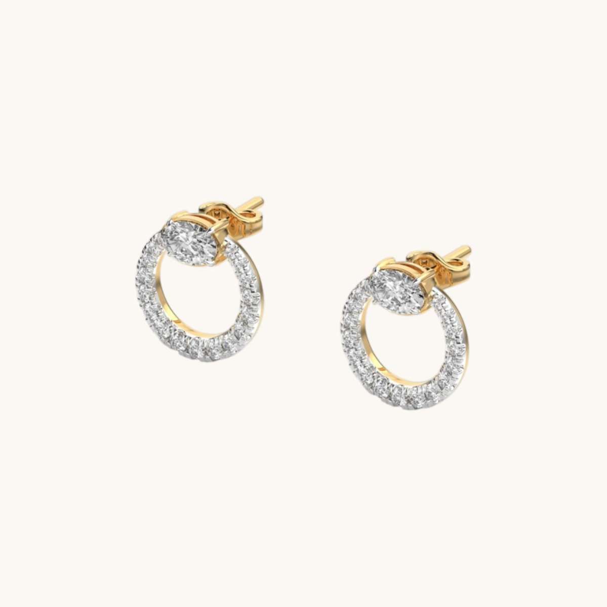 Peregrine Diamond Ear Studs-1