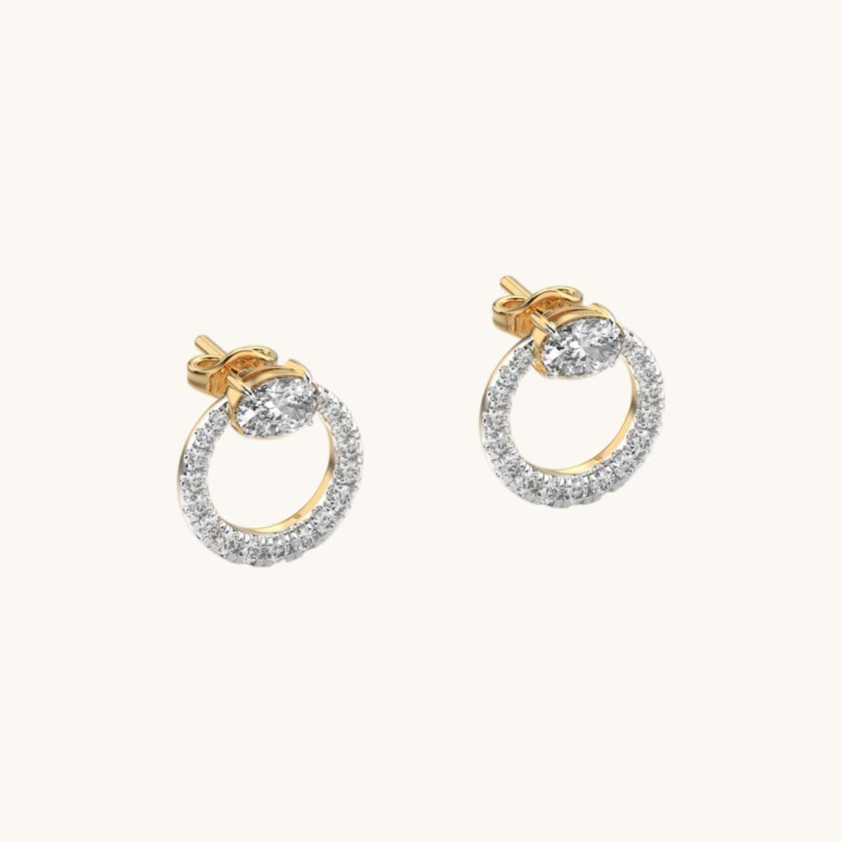 Peregrine Diamond Ear Studs-2