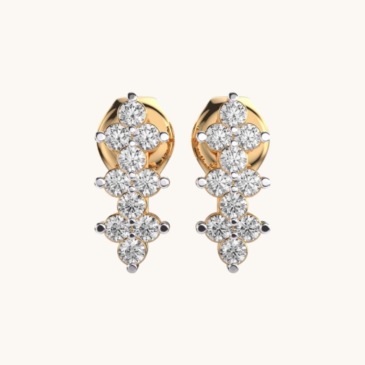 Christine Crossbar Diamond Studs-0