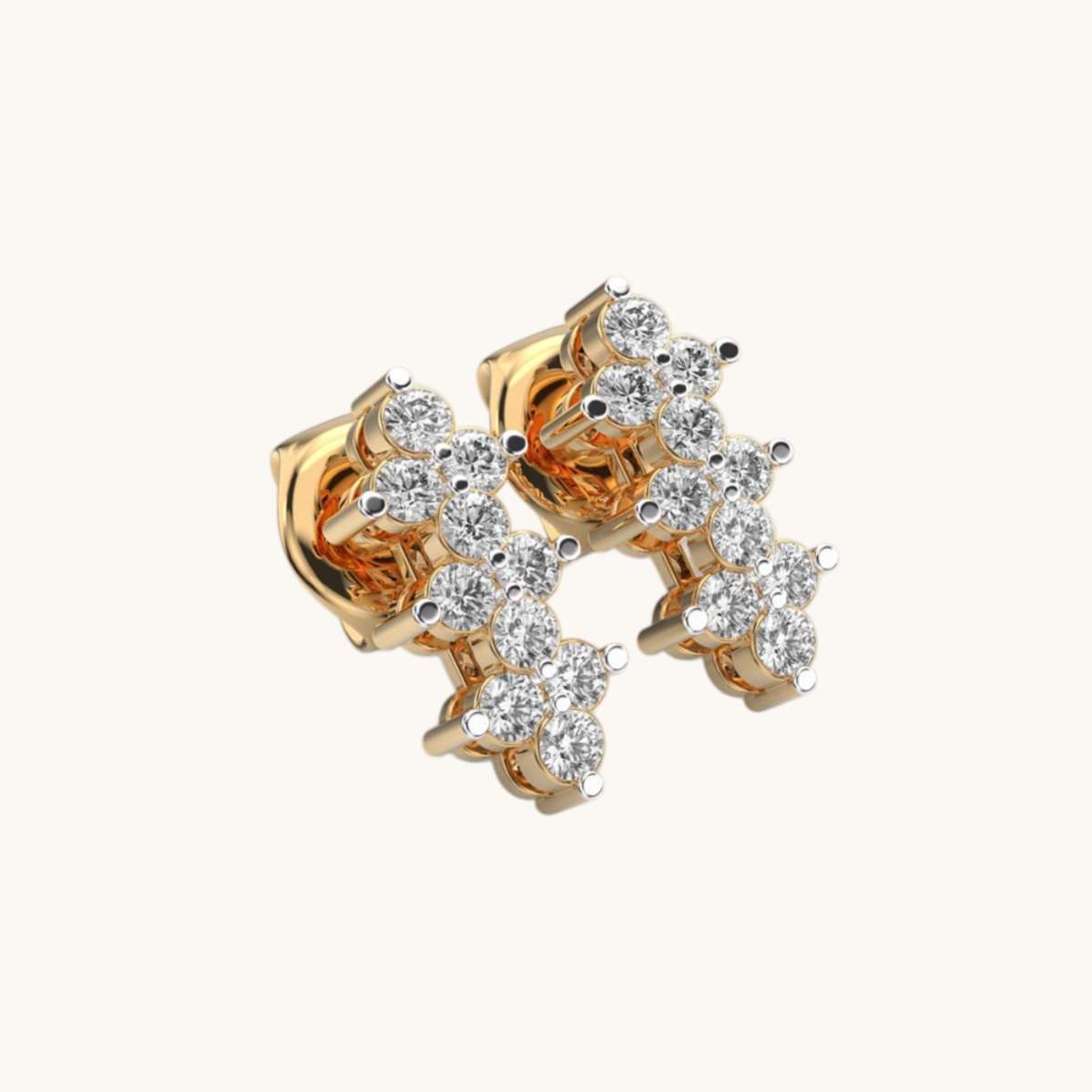 Christine Crossbar Diamond Studs-2