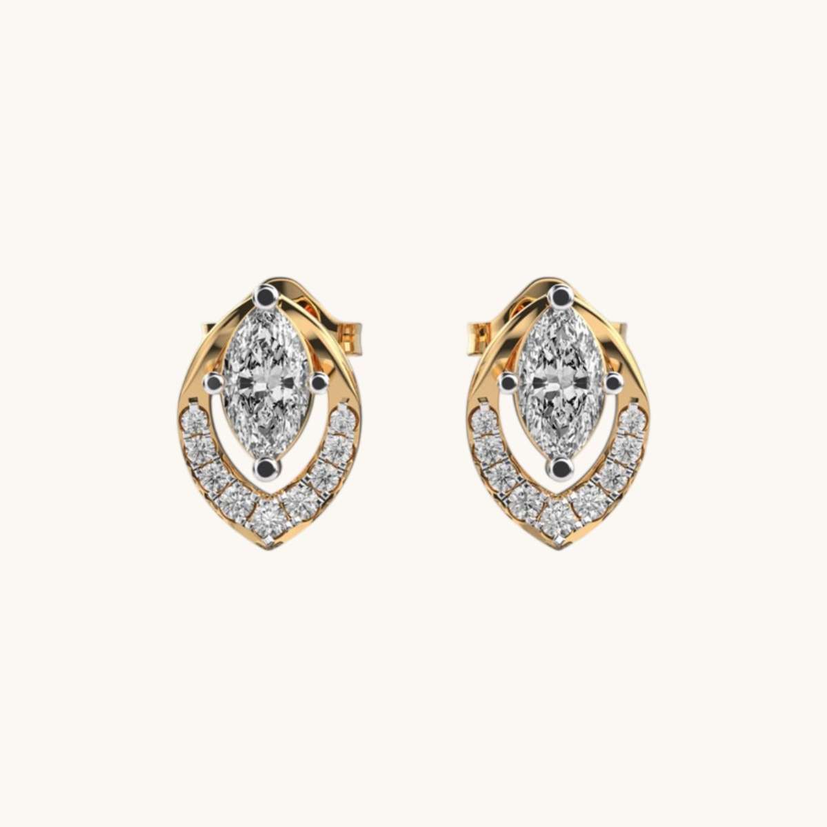 Marquise Infinity Glow Diamond Studs-0
