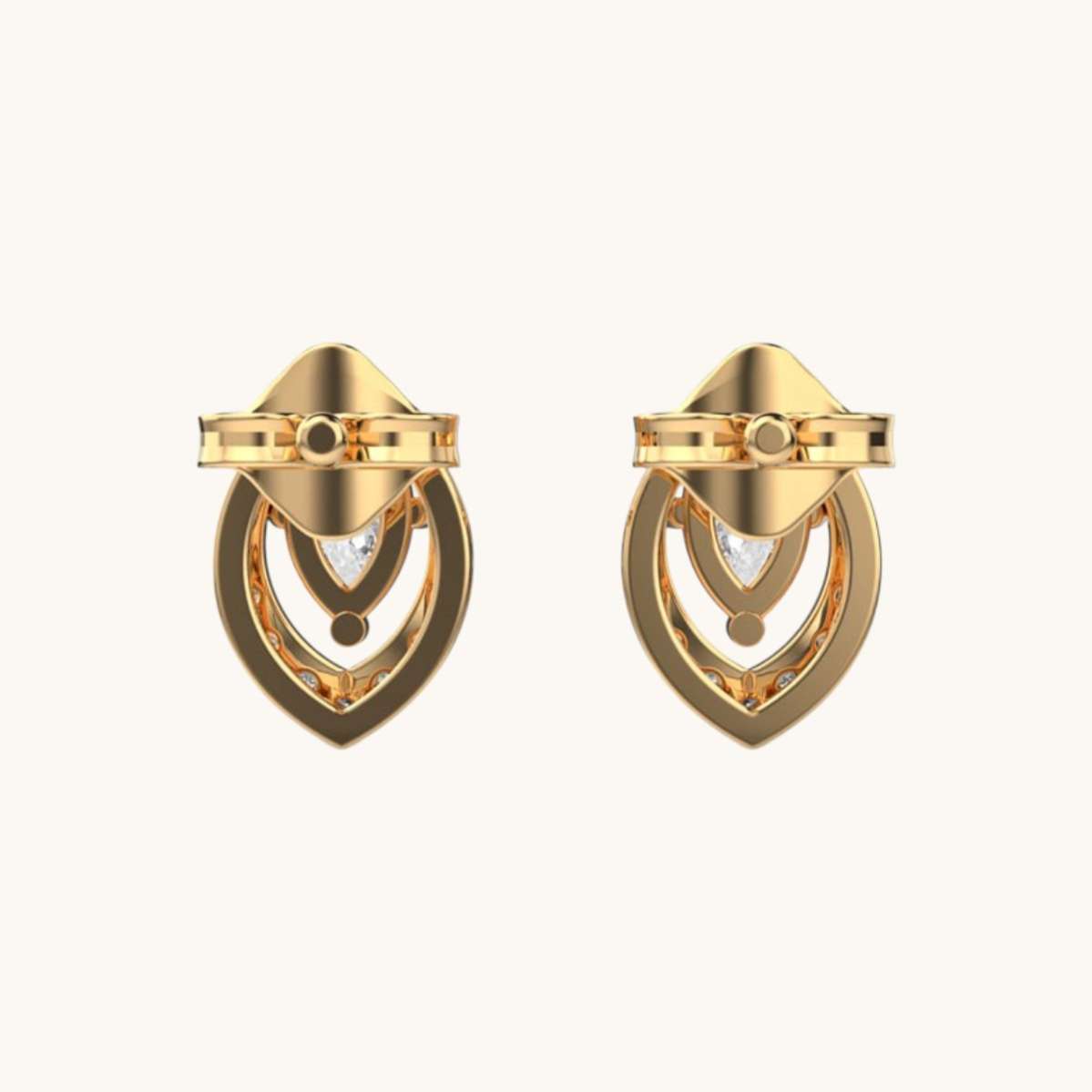 Marquise Infinity Glow Diamond Studs-3