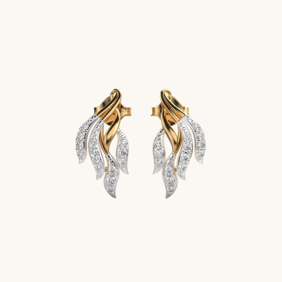 Briget Ribbon Diamond Earrings-0