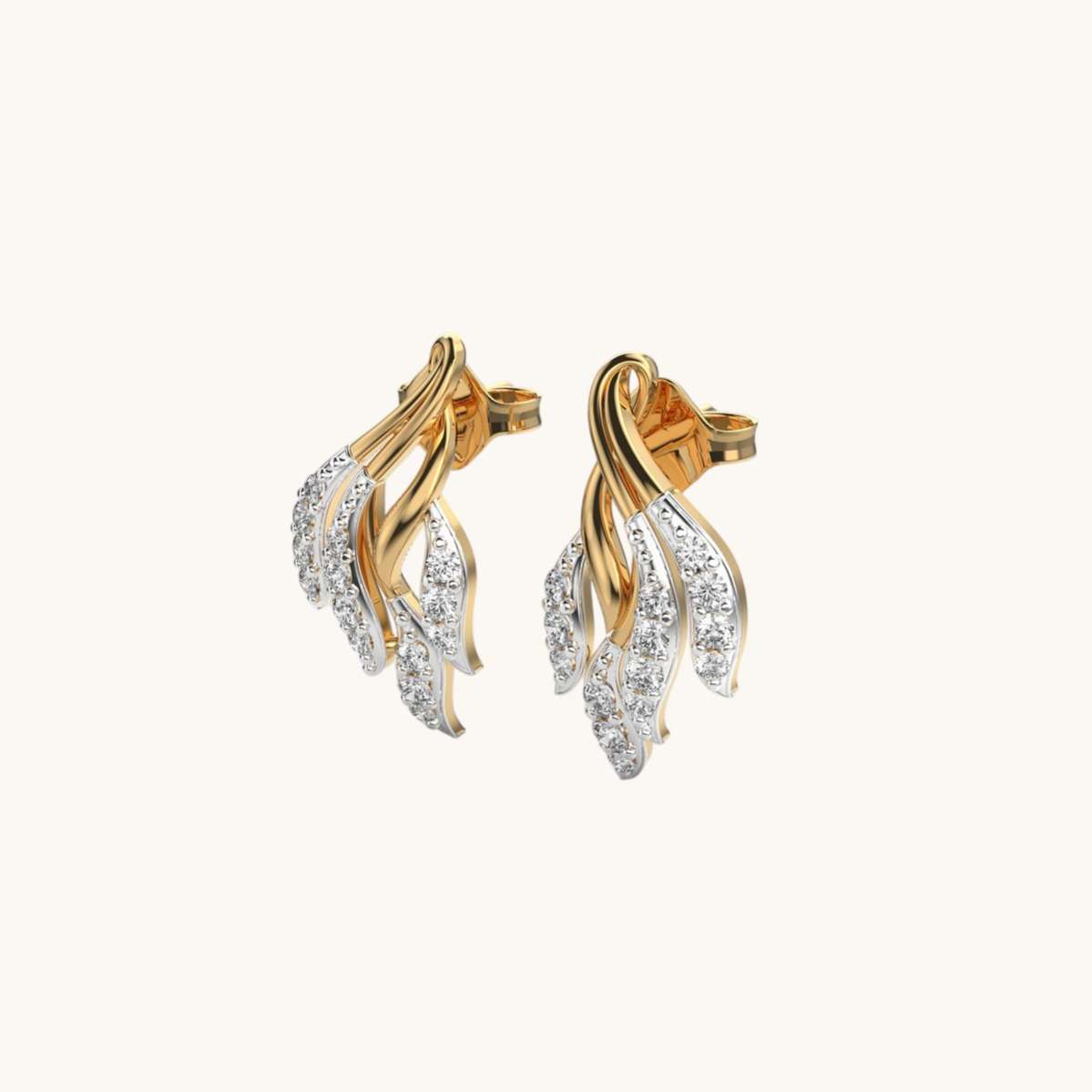 Briget Ribbon Diamond Earrings-3