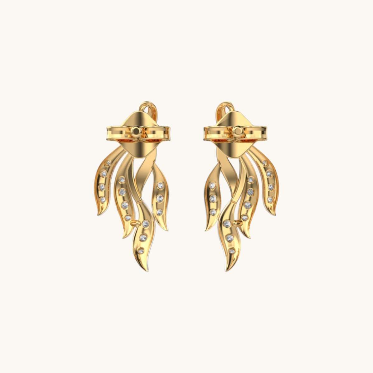 Briget Ribbon Diamond Earrings-4