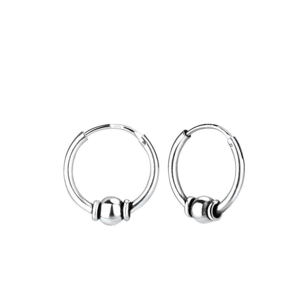 12mm Silver Bali Hoops-0