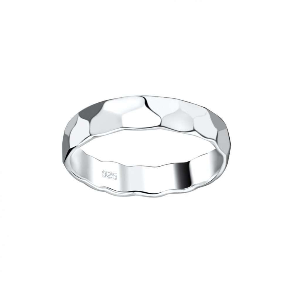 Silver Pattern Band Ring-0