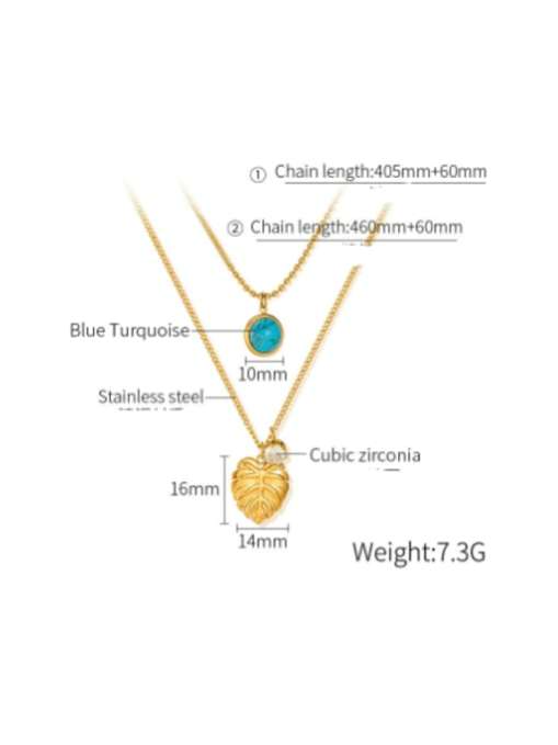 Turquoise Multi Strand Necklace-2