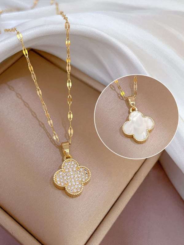 CZ Clover Necklace-2