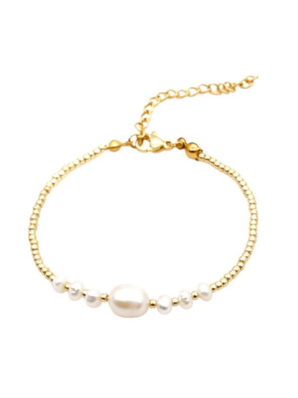 Freshwater Pearls Woven Bracelet-2