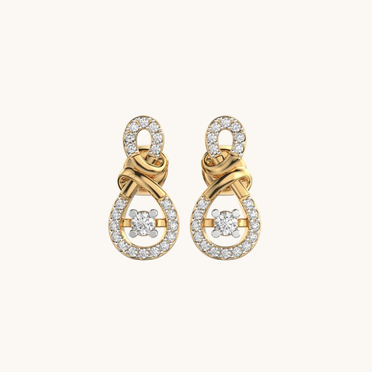Clara Luminous Knots Diamond Earrings-0