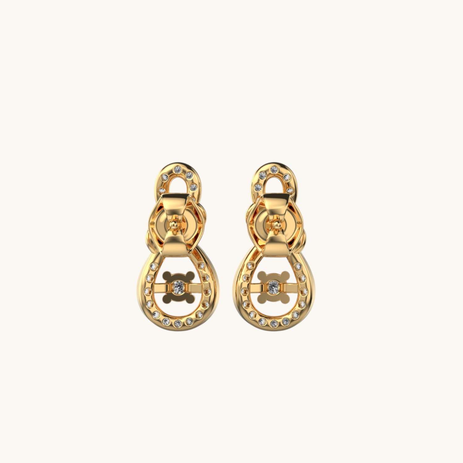 Clara Luminous Knots Diamond Earrings-2