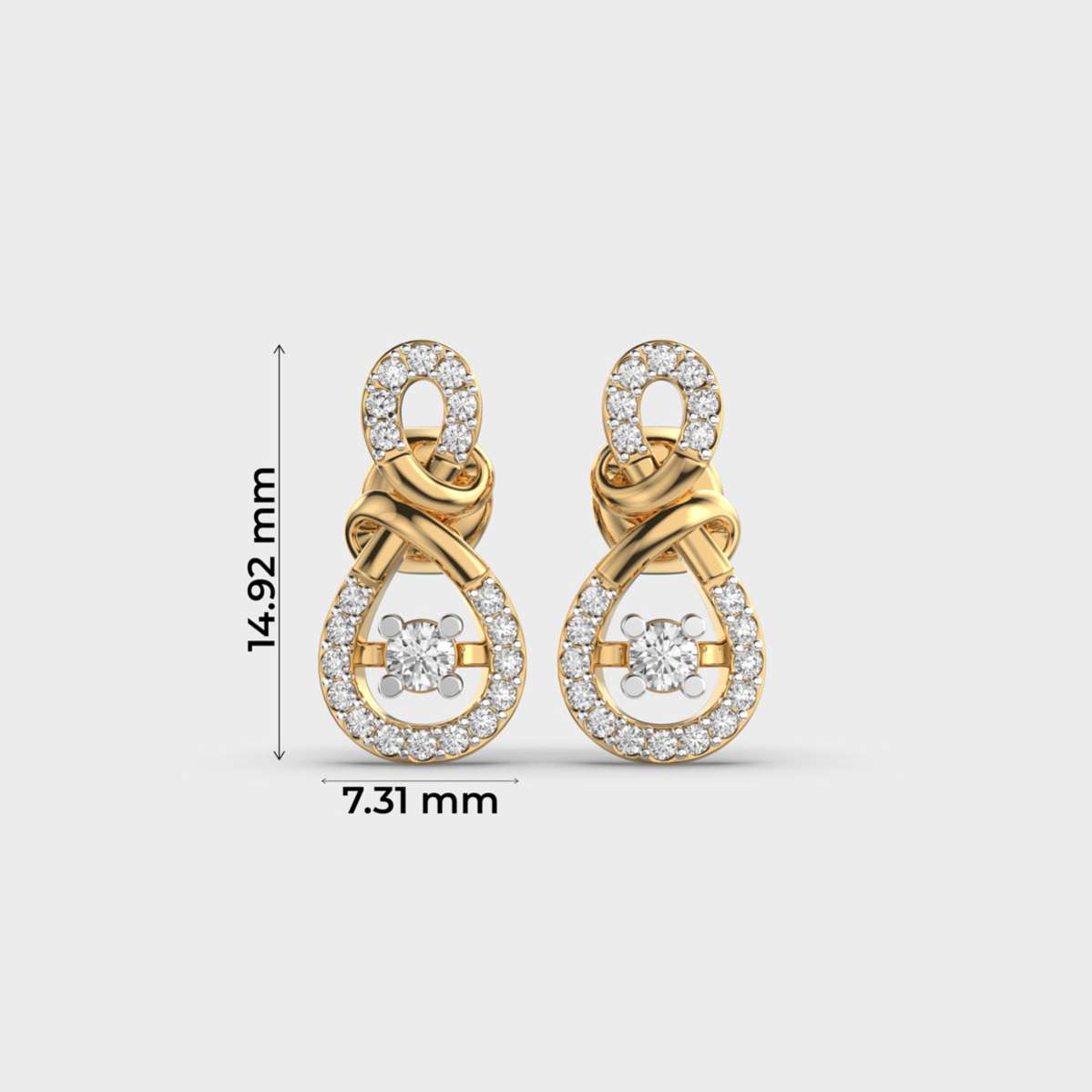 Clara Luminous Knots Diamond Earrings-3